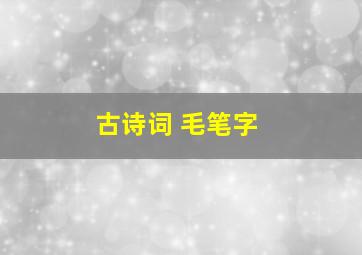 古诗词 毛笔字